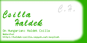 csilla haldek business card